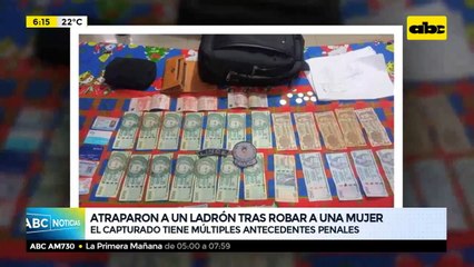 Atraparon a un ladrón tras robar a una mujer