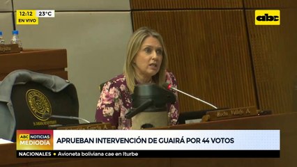 Diputados aprueban intervención a Gobernación de Guairá