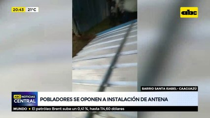 Pobladores se oponen a instalación de antena