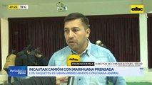 Incautan camión con marihuana prensada