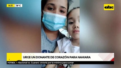 Urge un donante de corazón para Nahiara