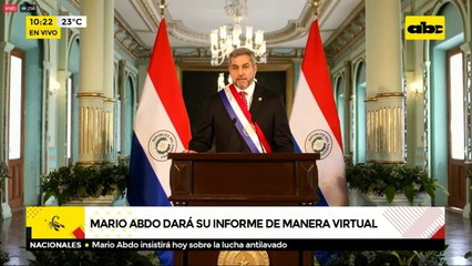 Informe anual del pdte. Mario Abdo al Congreso