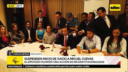 Suspenden inicio de juicio a Miguel Cuevas