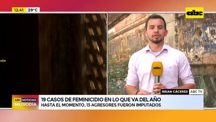 19 Casos de feminicidio en lo que va del año