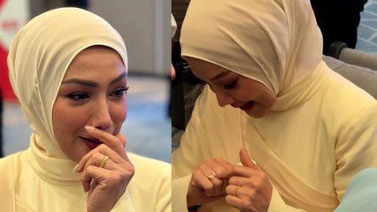 Berseri-seri muka Erra Fazira tunjuk cincin merisik, excited cerita fasal kahwin