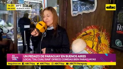Restaurante paraguayo en Buenos Aires: El local "¡Tal Cual! Bar" ofrece comidas bien tradicionales