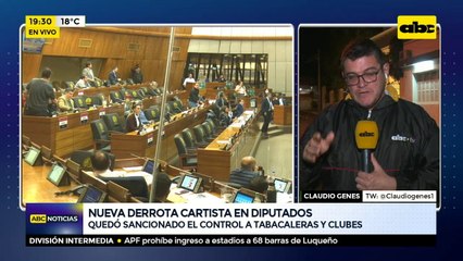 Aprueban versión senado de control a tabacaleras y clubes