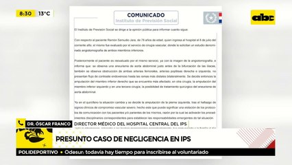 Presunto caso de negligencia en IPS