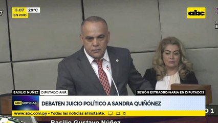 Los insultos de Bachi Núñez a Celeste Amarilla en el intento de juicio político a Sandra Quiñónez
