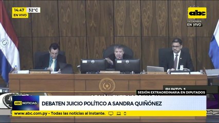 Declara cuarto intermedio al tratamiento del juicio político