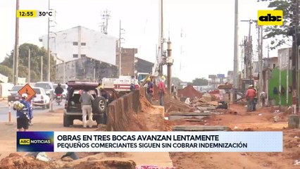Obras en Tres Bocas avanzan lentamente