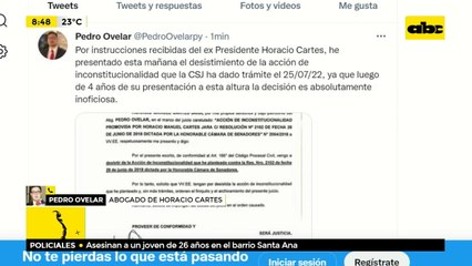 Horacio Cartes desiste de buscar ser Senador