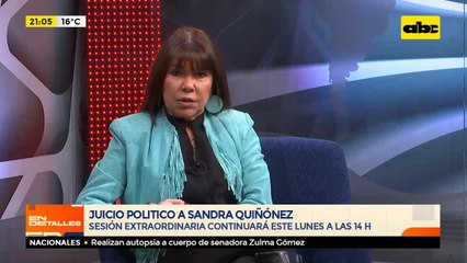 Juicio político a Sandra Quiñónez