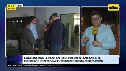 Reunión en petropar para destrabar protesta de camioneros