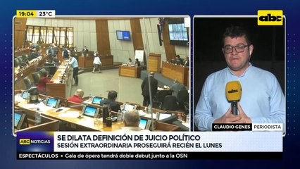 Postergan para el lunes debate del juicio político