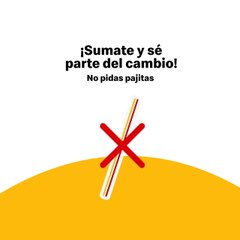 Sin pajitas de plástico