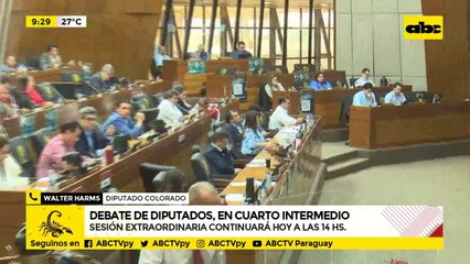 Debate de Diputados, en cuarto intermedio.