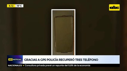Gracias a GPS policía recuperó tres teléfonos