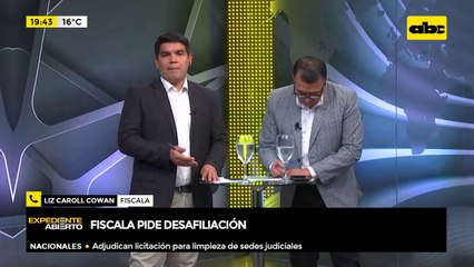 Fiscala pide la anulación de su afiliación a la ANR