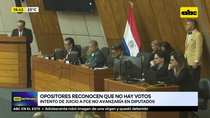 Opositores reconocen que no hay votos para juicio a FGE