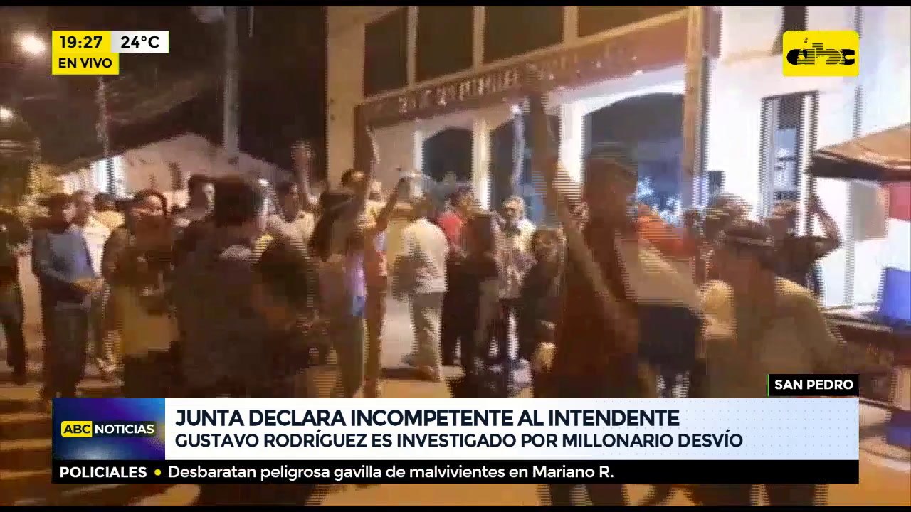 Junta declara incompetente al intendente.
