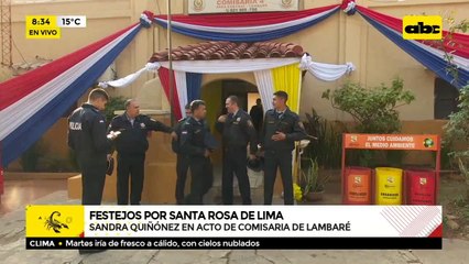 Festejos por Santa Rosa de Lima, patrona de los oficiales de la policía.