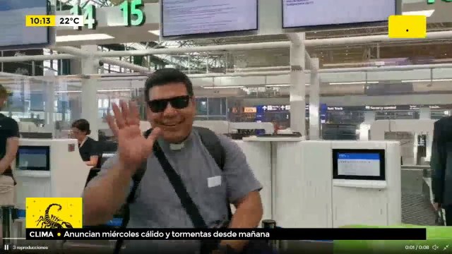 Cardenal Adalberto Martínez camino a Paraguay