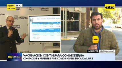 Vacunación continuará con moderna