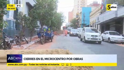 Cierre en el microcentro por obras