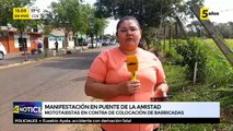Manifestación en Puente de la Amistad