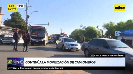 Continúan movilización de camioneros en distintos puntos
