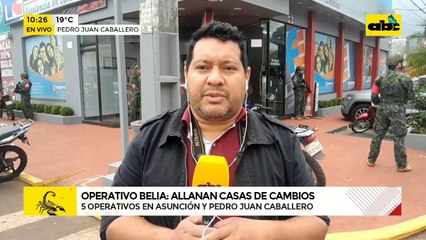 Operativo Belia: allanan casa de cambios