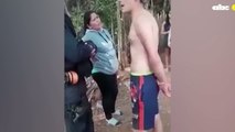 Joven demorado tras desafiar con “tongo a mano” a un policía