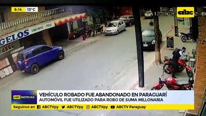 Vehículo robado fue abandonado en Paraguarí