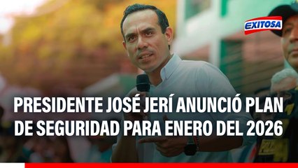 Presidente José Jerí da importe anuncio en seguridad ciudadana: Nuevo plan estará listo para enero del 2026