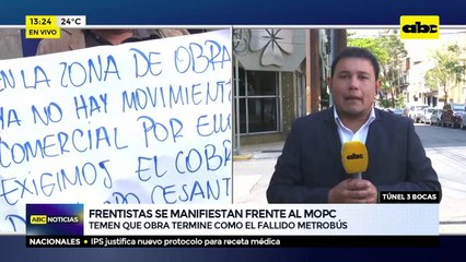 Frentistas de Tres Bocas reclaman al MOPC pago por lucro cesante