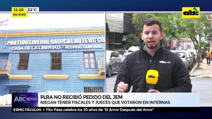PLRA no recibió pedido del JEM