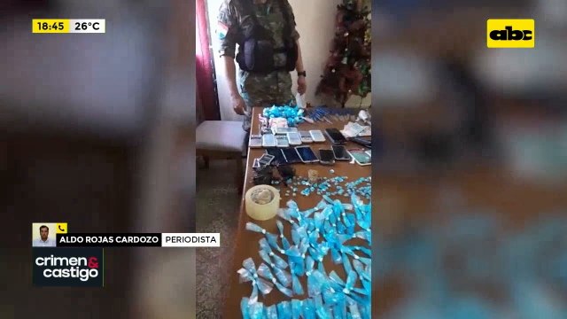 Incautan drogas, cuchillos, balanzas y celulares en pabellón del PCC