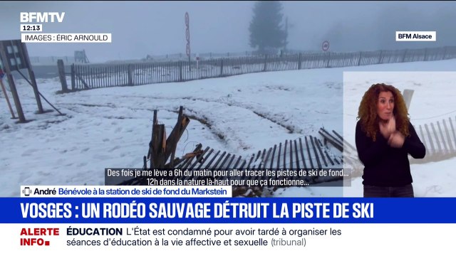 Le domaine skiable du Markstein, dans les Vosges, ravagé par un rodéo sauvage de voitures