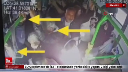 Büyükçekmece’de İETT otobüsünde yankesicilik yapan 2 kişi yakalandı