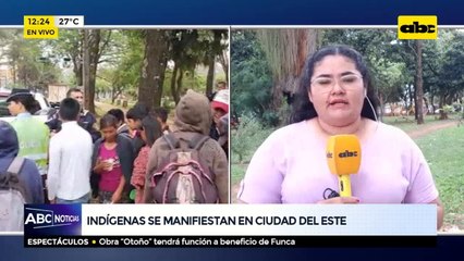 Indígenas se manifiestan en Ciudad del Este