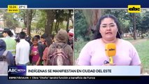 Indígenas se manifiestan en Ciudad del Este
