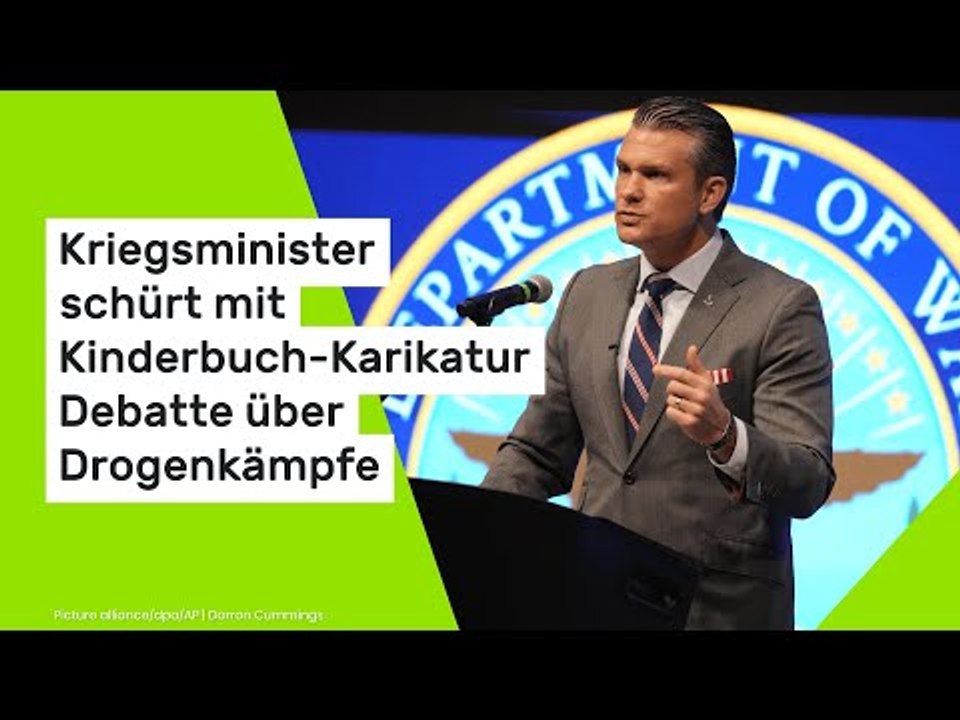 Kriegsminister schürt mit Kinderbuch-Karikatur Debatte über Drogenkämpfe