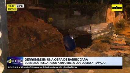 Bomberos rescataron a un obrero que quedó atrapado
