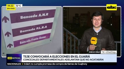 TSJE convocará a elecciones en el Guairá