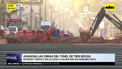 Avanzan obras del túnel de tres bocas