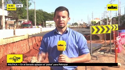 Obras en cruce tres bocas avanza lento