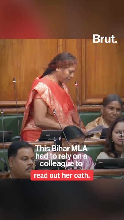 Bihar MLA struggles to take oath