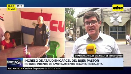 Postura de guardiacárceles sobre lo ocurrido