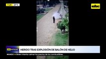 Herido tras explosión de balón de helio